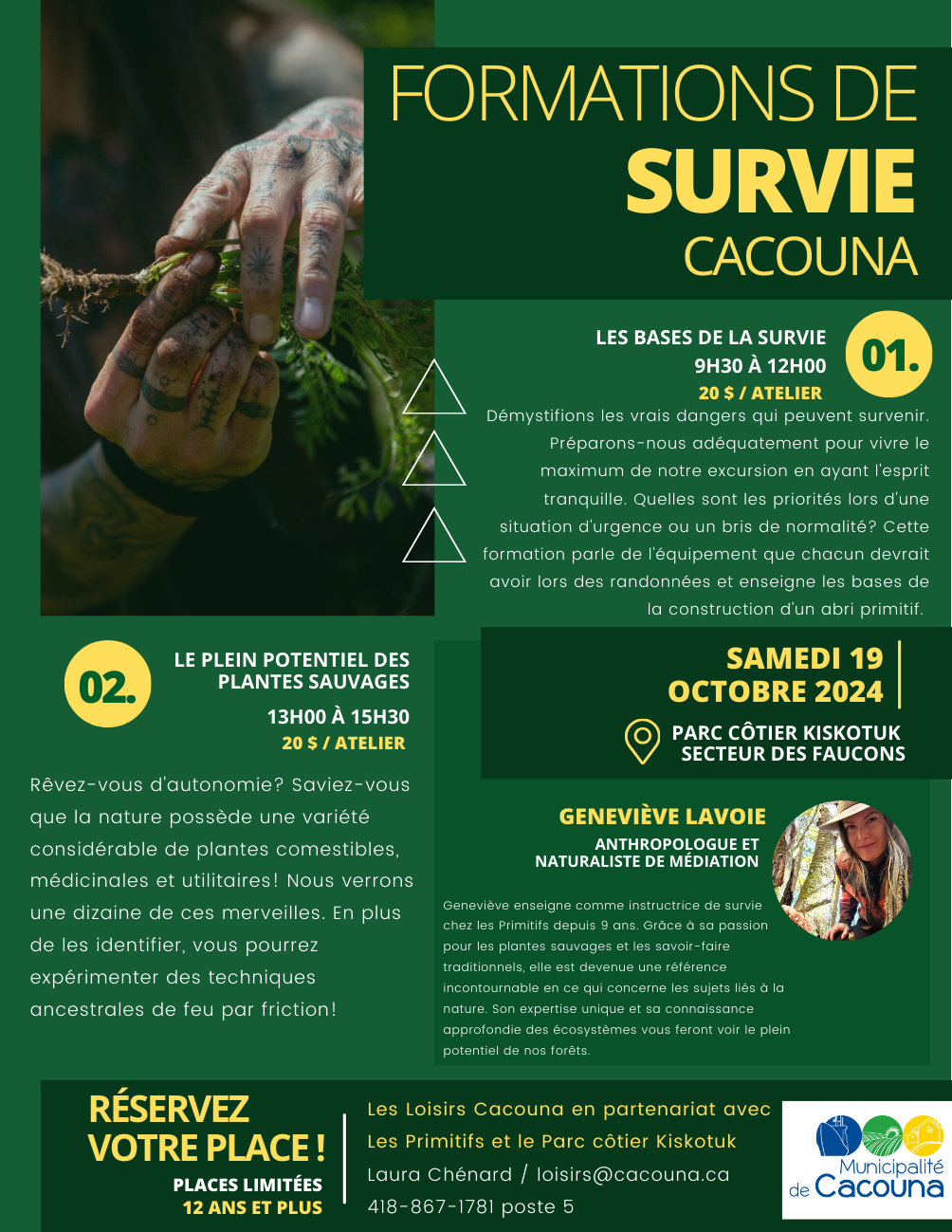 Formations de survie en forêt (Auteur : Laura Chénard)