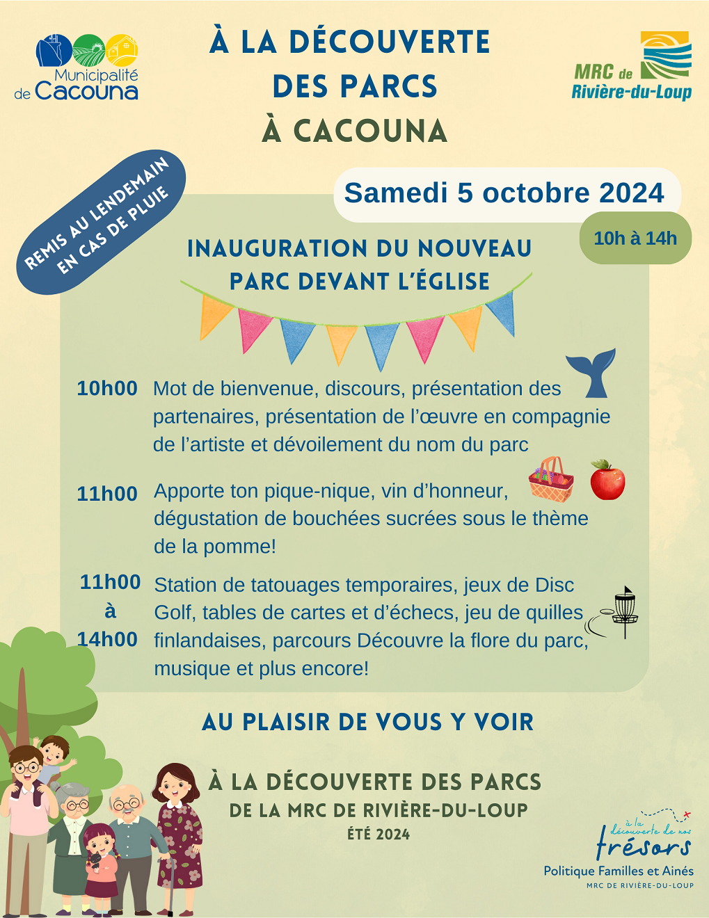 Affiche Inauguration du nouveau parc (Auteur : Laura Chénard)