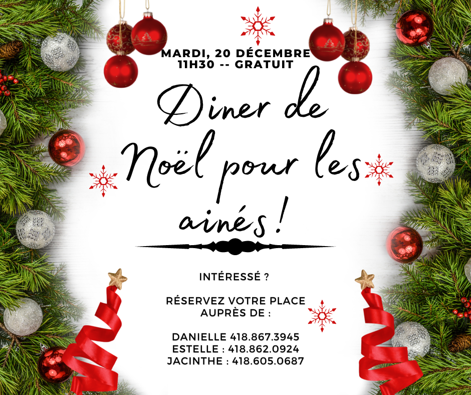 Diner de Noël - Comité ami des Aînés