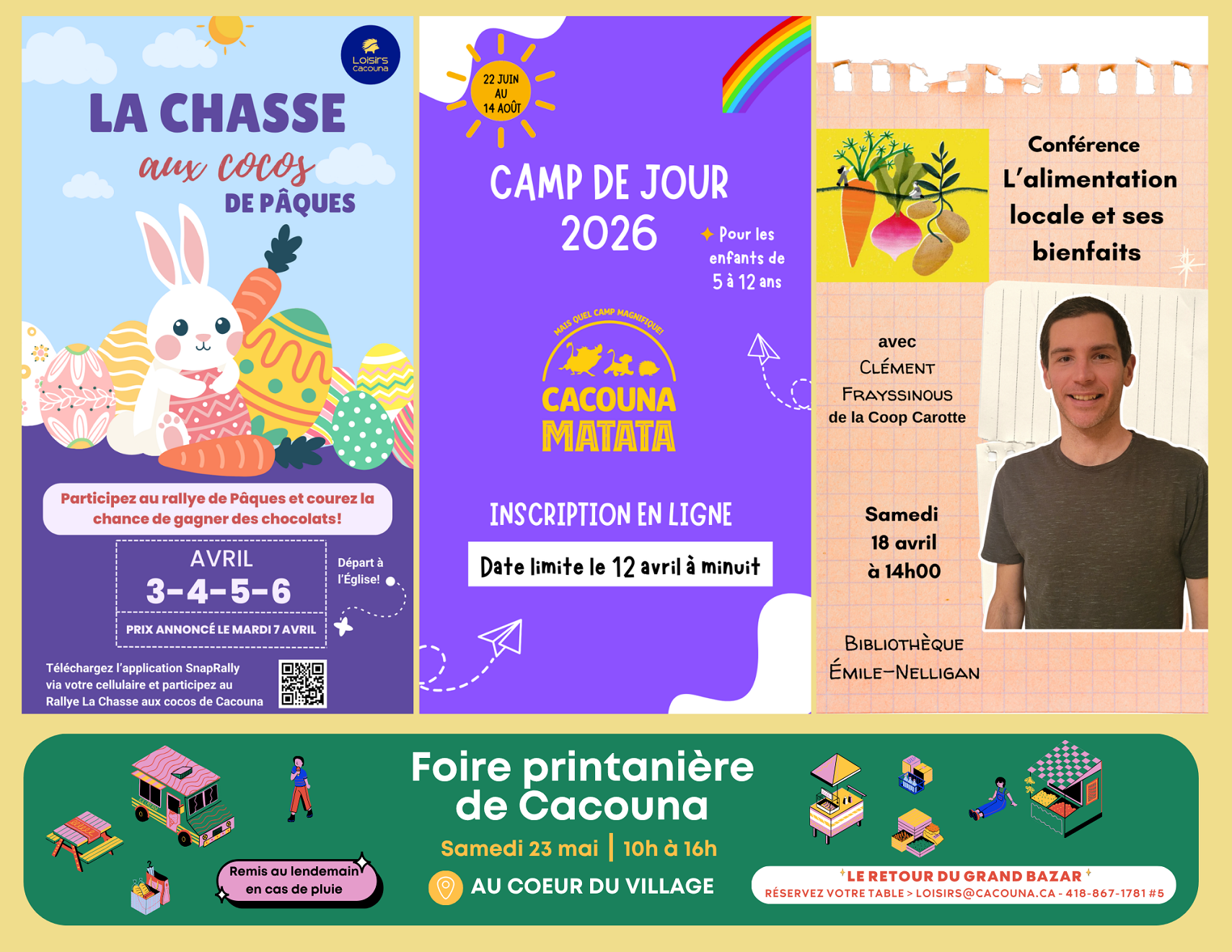 Calendrier Avril 2026 Verso